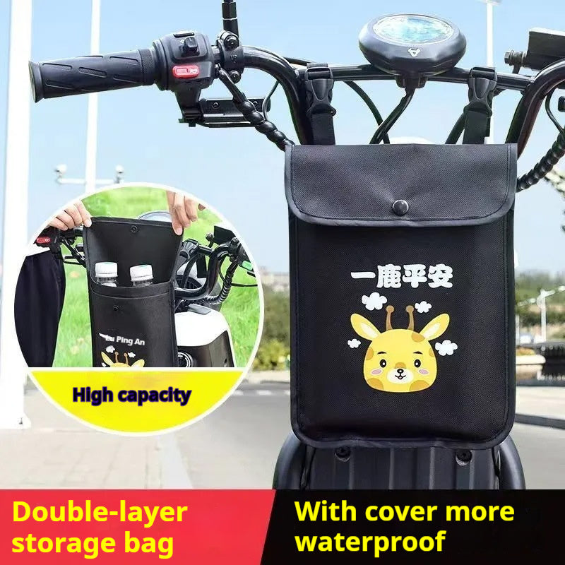 Electric Car Pannier Bag Front Pocket Waterproof Large Capacity Universal Large Size