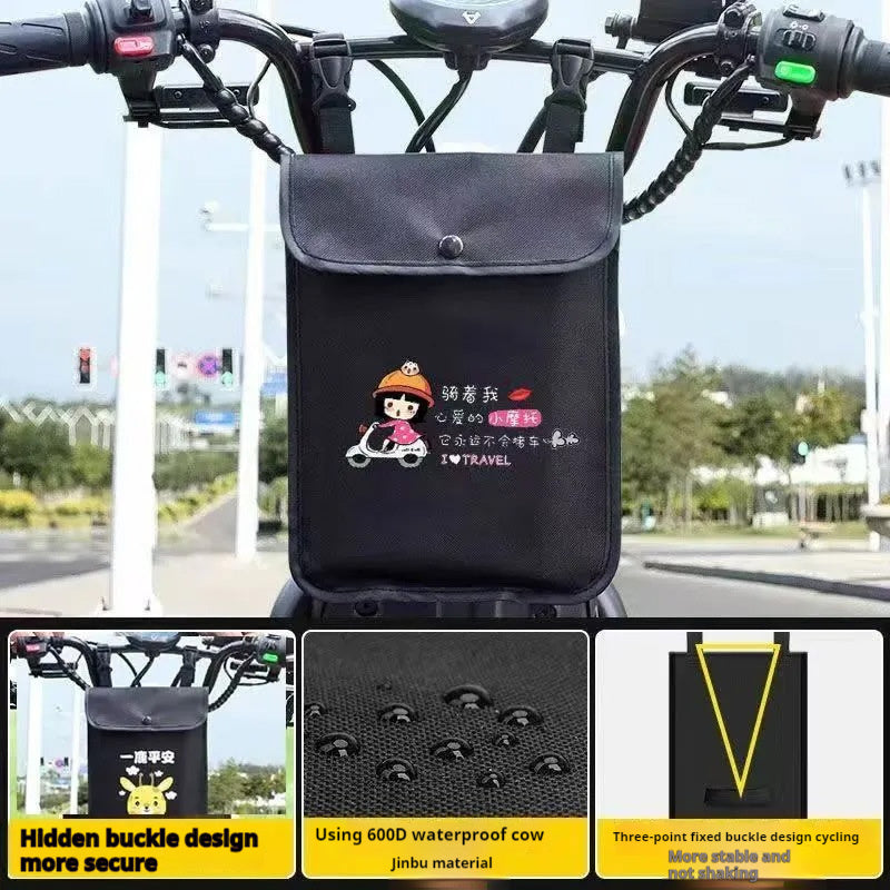 Electric Car Pannier Bag Front Pocket Waterproof Large Capacity Universal Large Size